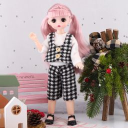 Doll Set Movable Joint Makeup Cute Girl Brown Eyes Fashionable Doll for Kids Girls (Size: 30 cm Color: Multi Color)-image-39