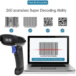 Shreyans Wireless Scanner USB all in One Wireless Barcode Scanner with 2.4GHz Nano 2D Camera Barcode Scanner image 3