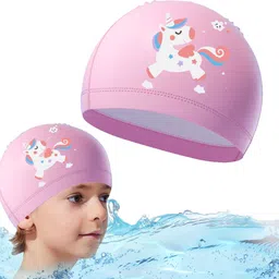 snowie soft Kids Swimming Cap for Toddler Children Boys Girls Comfortable Swim Cap for Pool Swimming Cap-picture-2