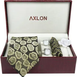 AXLON Silk Cufflink & Tie Pin Set-image-2