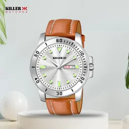 Working Day and Date Analog Watch - For Men KL-9200-SILVER-8
