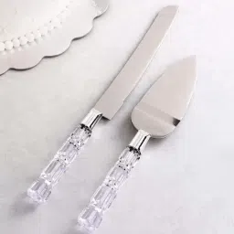 Stainless Steel Cake Knife and Server Set with Acrylic Handle Slicer Steel Cake Server-13