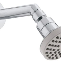 3"Inch Ivory Round ABS Shower with 7"Inch S.S-304 Round Shower Arm (Set of 1) Fixed Mount-image-81