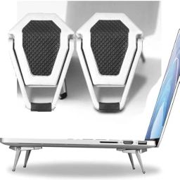 BUFONA Keyboard Laptop Stand Foldable Laptop Stand Portable Floor and Desk Stand Laptop stand Metal Portable Laptop Stand Non-Slip Base Table Riser Holder Aluminium Floor and Desk Stand Rotatable Laptop Stand Compatible with Universal Laptops-8