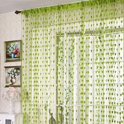 uniqon 213 cm (7 ft) Polyester, Net Semi Transparent Window Curtain Single Curtain image 2