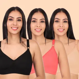 Pack of 3 Women Full Coverage Non Padded Bra-image-8