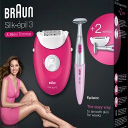 Braun Silk-epil 3 3-420 Epilator Raspberry Pink with 2 Extras Corded Epilator-image-73