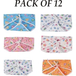 BABY SOFT PRINTED COTTON DOUBLE LAYER LANGOT NAPPIES DIAPER (0-3 M)-picture-5