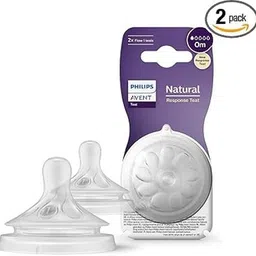 philips avent Natural Response Baby Teat – Flow 1, 0m+, BPA-Free, Soft Silicone, 2-Pack - 125 ml-picture-1