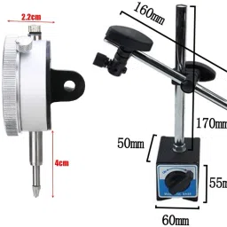 balrama Dial Test Indicator (DTI) Gauge Flexible Magnetic Base Stand for Dial Indicator Height Gauge image 3