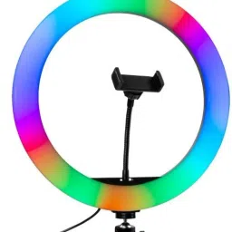 Wrapo 10 Inch Multi Color RGB 360° Rotatable Remote Control Ring Light Photography Dimmable Studio Lighting for Li Ring Flash-3