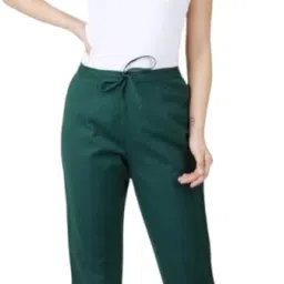 JIST LUXEE Regular Fit Ruby Cotton Green Women Trousers Pants Casual Formal Women Pyjama-3