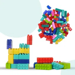 i play Mini Block Puzzle Learning and Educational Block Toy Set of 100 Pcs image 2