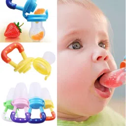 the little lookers â¢ Fruit Shape Silicone Teether with Fruit Pacifier for Baby/Infant/Toddler (Combo Saver Pack of 2) Soother image 4