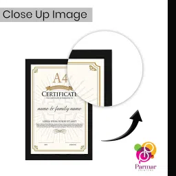parmarprinters Frame for Certificates | Document Photo Frame | 2 Set (Two Set) A4 Size Frame 8.12 inch wodden image 4
