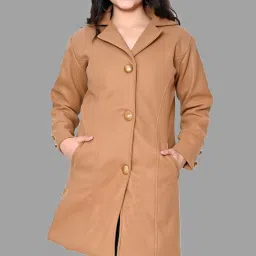 Tweed Solid Coat For Women-image-36