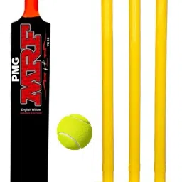 Hard Plastic Bat with PVC Wicket Set & 1 Ball | Bat Ball Stumps Kit for kids 4-7 PVC/Plastic CricketBat For 6 - 7 Yrs-image-72