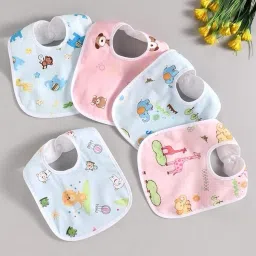 Waterproof and Quick Dry Baby Bibs Pack of 5-image-42