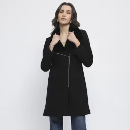 Polyester Solid Coat For Women-image-46