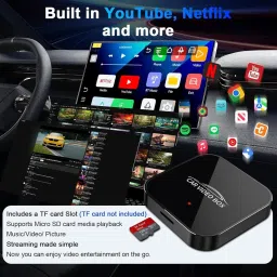 exblack 3 in 1 Wireless CarPlay & Android Adapter for Netflix, YouTube (4GB+64GB) Car Stereo image 4