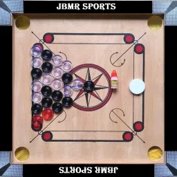 CARROM BOARD 20 INCHES WITH FREE CRYSTAL COIN, STICKER, POWDER 4 cm Carrom Board-picture-25