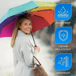 shreviimpex 3 Fold with Auto Open and Close Umbrella Umbrella image 2
