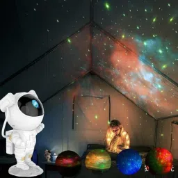 Patly Astronaut Galaxy Projector Night Light with Remote Control Projector Screen (Width 12 cm x 14 cm Height) image 5