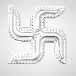 KMJ Pure Silver(chandi) Swastik/Sathiya for Pooja Temple Decorative Showpiec_i6 Decorative Showpiece - 2 cm-image-10