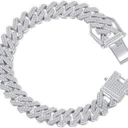 Metal, Silver, Alloy, Stainless Steel, Steel Platinum, Rhodium, Black Silver Bracelet-image-59