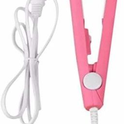 Zeom ®Women Mini Hair straightener Pink Ceramic Straightening Curling Styling Tools Hair Straightener-image-36