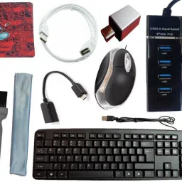 ANJO USB Keyboard-LED Mouse-Pad-3.0 USB Hub-3in1 Cleaner-OTG C&Micro-Ext Cable 1.5m Combo Set-19