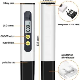 ampereus Imported Digital PH Meter & TDS Meter Combo for Water Quality Testing Digital pH Meter image 2
