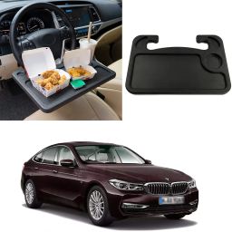 (FT-05) Car Steering Wheel Desk with Pen Holder Food Table Laptop For BMW 6GT Cup Holder Tray Table-image-72