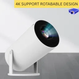 FRONY Mini HD Projector for Home 4KSupport With Built-in App Netflix/Prime/YouTubeQ424 (4500 lm / 1 Speaker / Wireless / Remote Controller) Portable Projector-picture-4