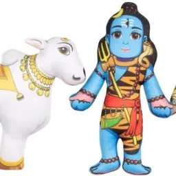 Shiv Parvati Soft Toy For Kids Plush Washable - 7.5 cm-image-26