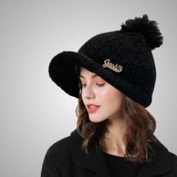 Self Design, Solid, Woven Beanie-11