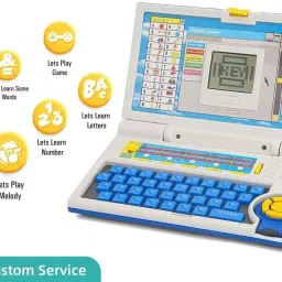 namanshu tex Learning Laptop with Alphabet & Number Chart,LED Display Activity Set for kids image 3