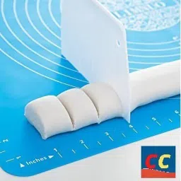 Non-Stick Silicon Reusable Pastry Fondant Dough roti chapatti Rolling Baking Sheet mat with Measurements – Colour Blue (Pack of 1) Food-grade Silicone Baking Mat-28