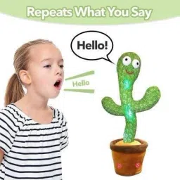 Cactus Toy For Kids With LIght And Music With Usb Cable Talk And Dancing With Light-picture-16