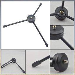 POZUB Mini Black Metal tripod 3Kg Capacity Heavy Metal Heavy Duty Unbreakable Mobile Stand, Camera Tripod Stand Professional Tripod Phone Tripod Stand Multifunction Flexible Tripod for Smartphone Camera Ring Light Stand Holder Selfie Mount, Buy IRON Tripod Stand With Clip Special Design for camera,gimbal for smartphone|Tripod stand for mobile|Projector Multi-Use Selfie Stick Desktop, Video Recording Tripod, Monopod Kit, Monopod, Tripod Ball Head, Tripod Bracket, Tripod Clamp, Tripod Kit image 2