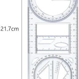 samvardhan Multifunctional Geometric Ruler Mathematics Drawing Template for Woodworking Ruler image 4