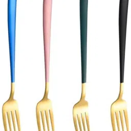 Titanium Plated Gold Dinner/Salad Forks Set Stainless Steel Dessert Fork, Dinner Fork, Fruit Fork, Salad Fork Set-image-30