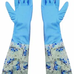 Reusable PVC Hand Gloves for Kitchen Dish-Washing, Cleaning, Gardening Wet and Dry Glove-image-98