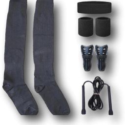 Football Combo: Socks, Shin Guards, Headband, Wristband, and Skipping Rope as a Football Kit-image-67