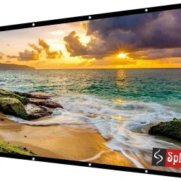 Spline 140 inch 4K 16:9 Portable Eyelet Foldable for Home Anti-Crease Indoor Outdoor Projector Screen (Width 310 cm x 174 cm Height)-39