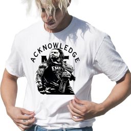 Men Graphic Print Round Neck Polyester White T-Shirt-image-39
