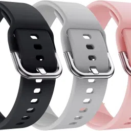 AOnes Pack of 3 Silicone Belt Watch Strap with Metal Buckle for Pebble Diva Smart Watch Strap-picture-26