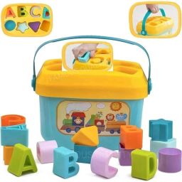 16 Alphabet & Shape Blocks Toys Kids & Baby Girl-Boy-image-92