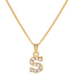 English Alphabet Initial Letter S for boys and girls Gold-plated Stainless Steel Locket-image-2