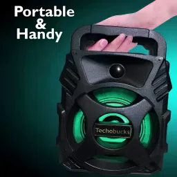 Techobucks Extra Bass Portable Design Bluetooth Speaker |3D sound| Splash proof| AUX input 5 W Bluetooth Speaker image 4